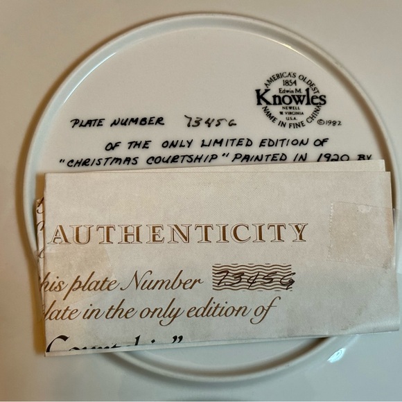 Rare Norman Rockwell Christmas 1982 Collector Plate w/ Certificate of Authority - Picture 16 of 16